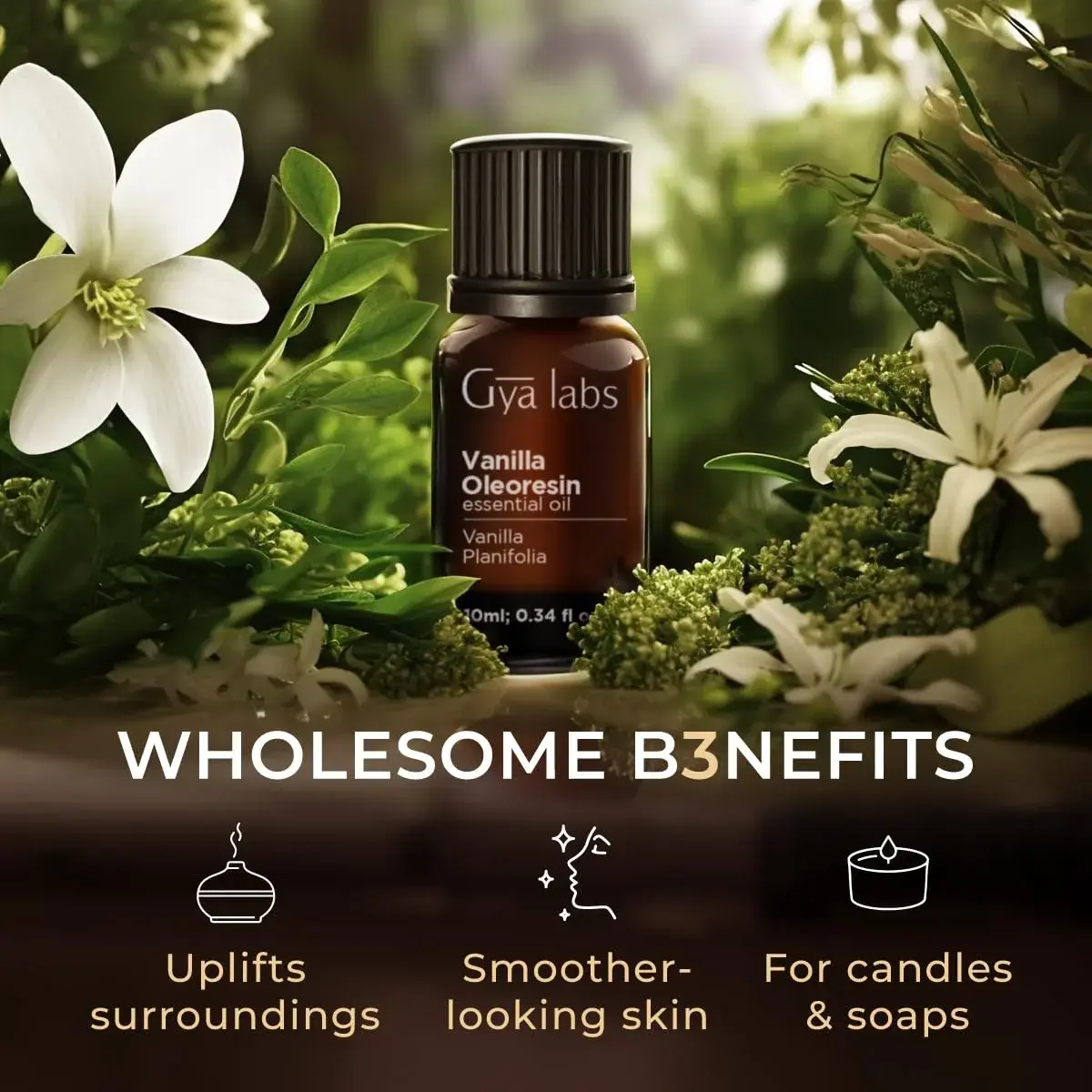 Gya Labs Vanilla Essential Oil 0.34 Fl Oz (10 ml) | Pure Vanilla Aroma for Diffuser, Skin & Candle Making - view 5