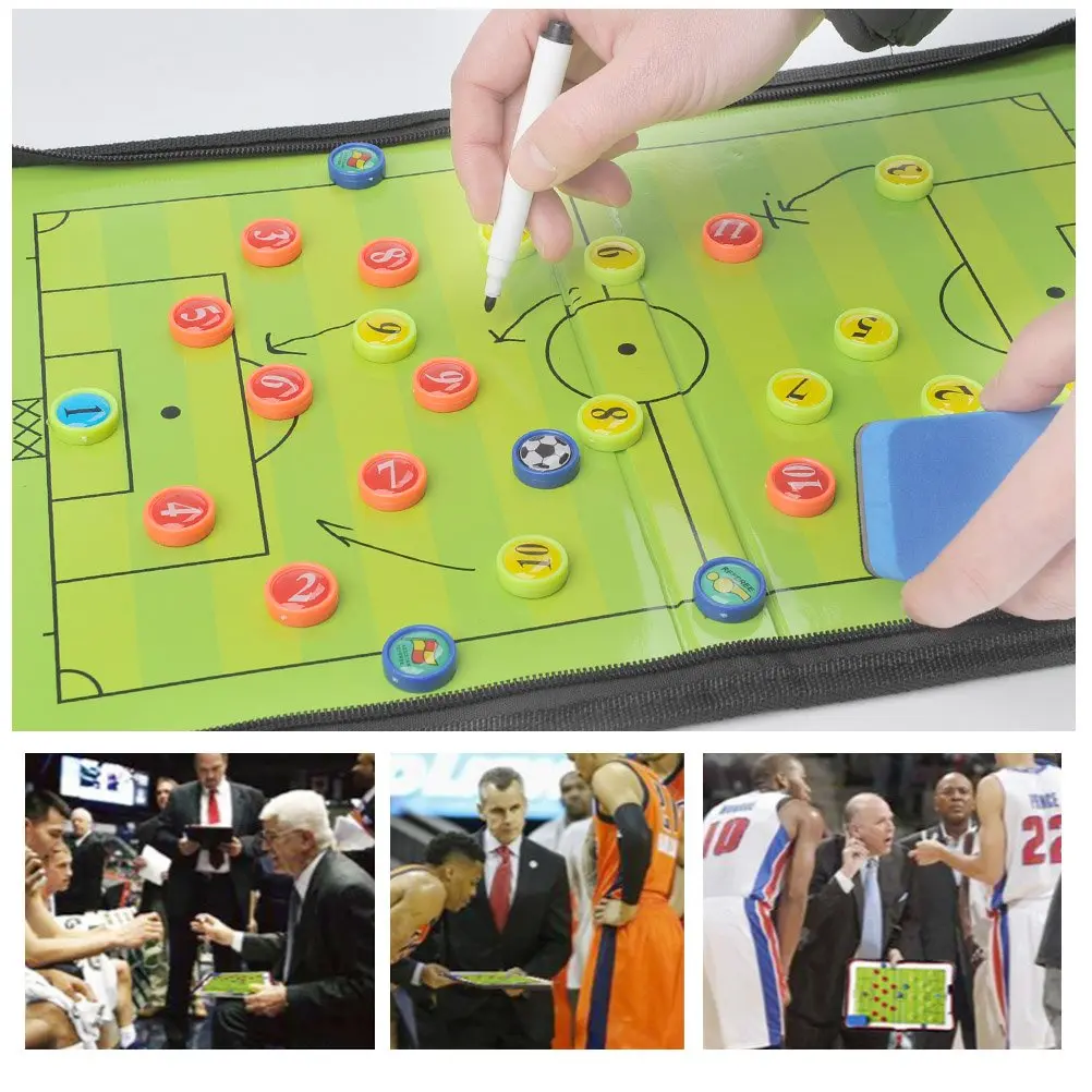 FOCCTS Magnetic Soccer Coaching Board 42 x 28.5 cm | Tactical Magnetic Clipboard for Coaches - view 9