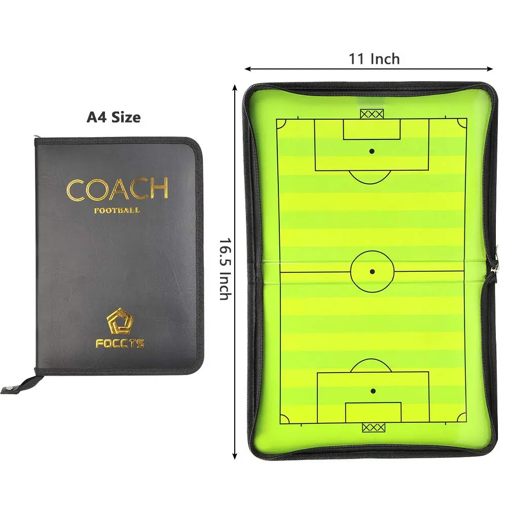 FOCCTS Magnetic Soccer Coaching Board 42 x 28.5 cm | Tactical Magnetic Clipboard for Coaches - view 2