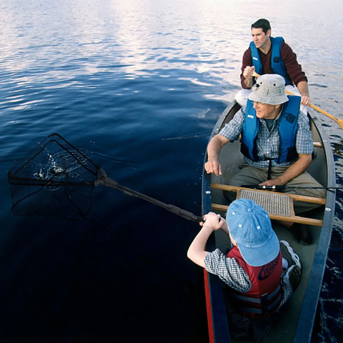 PLUSINNO 1.2m (47" Extendable) Telescopic Fishing Net with EVA Handle | Catch and Release Friendly - view 7