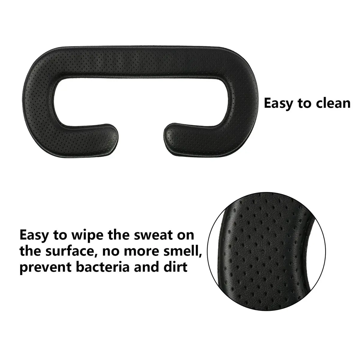 SATINIOR 4 Pack Face Pad Cover PU Leather Foam Headset Cushion | Breathable, Easy to Clean, Comfortable Fit - view 5