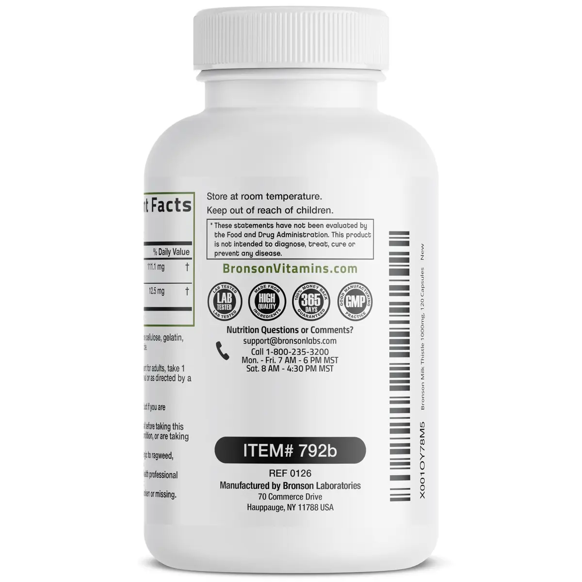 Bronson Milk Thistle Silymarin Marianum & Dandelion Extract, 120 Capsules | Liver Support & Detox - view 7