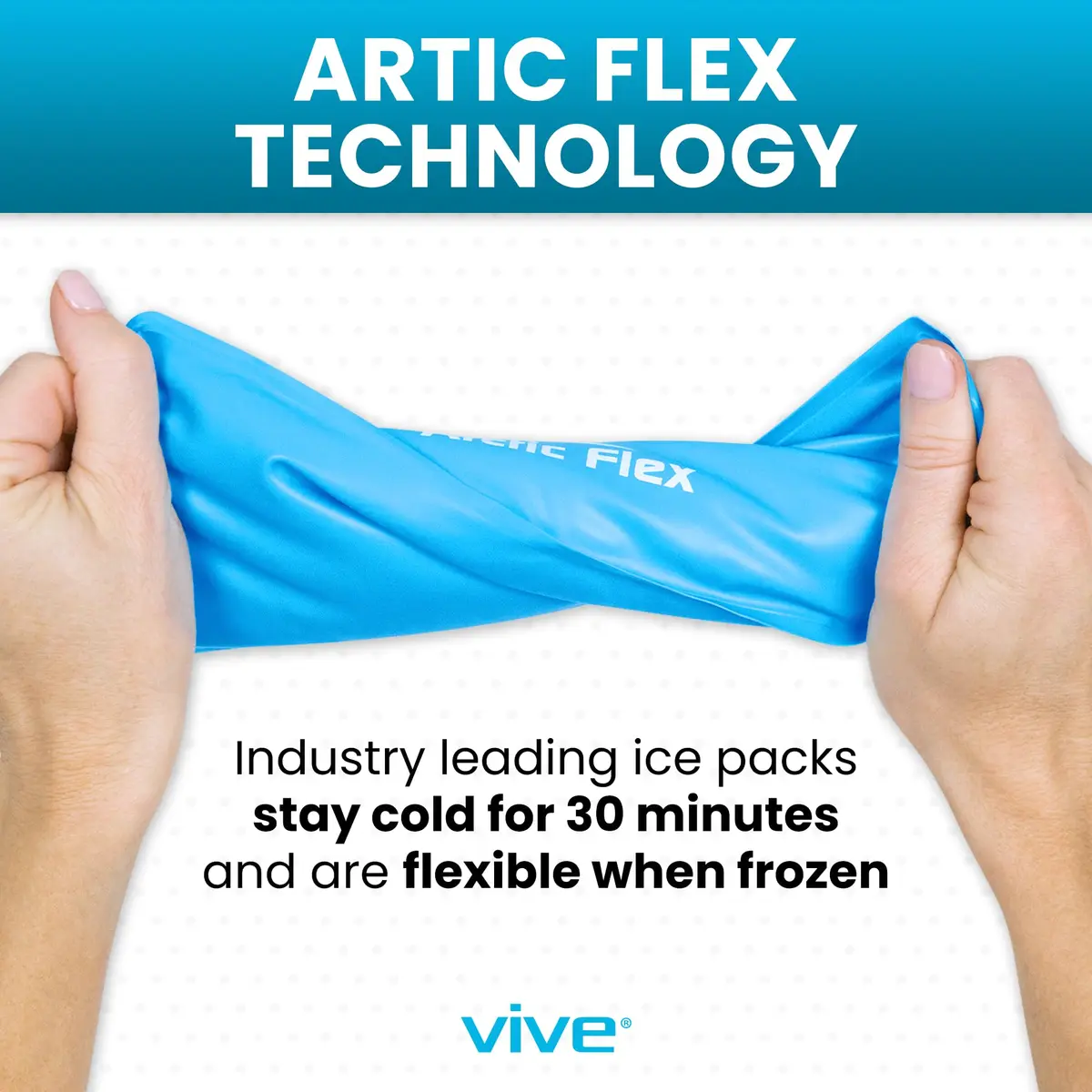 Vive Knee Ice Pack Wrap - Cold/Hot Gel Compression Brace for Pain Relief | Adjustable, Reusable, Latex-Free - view 9