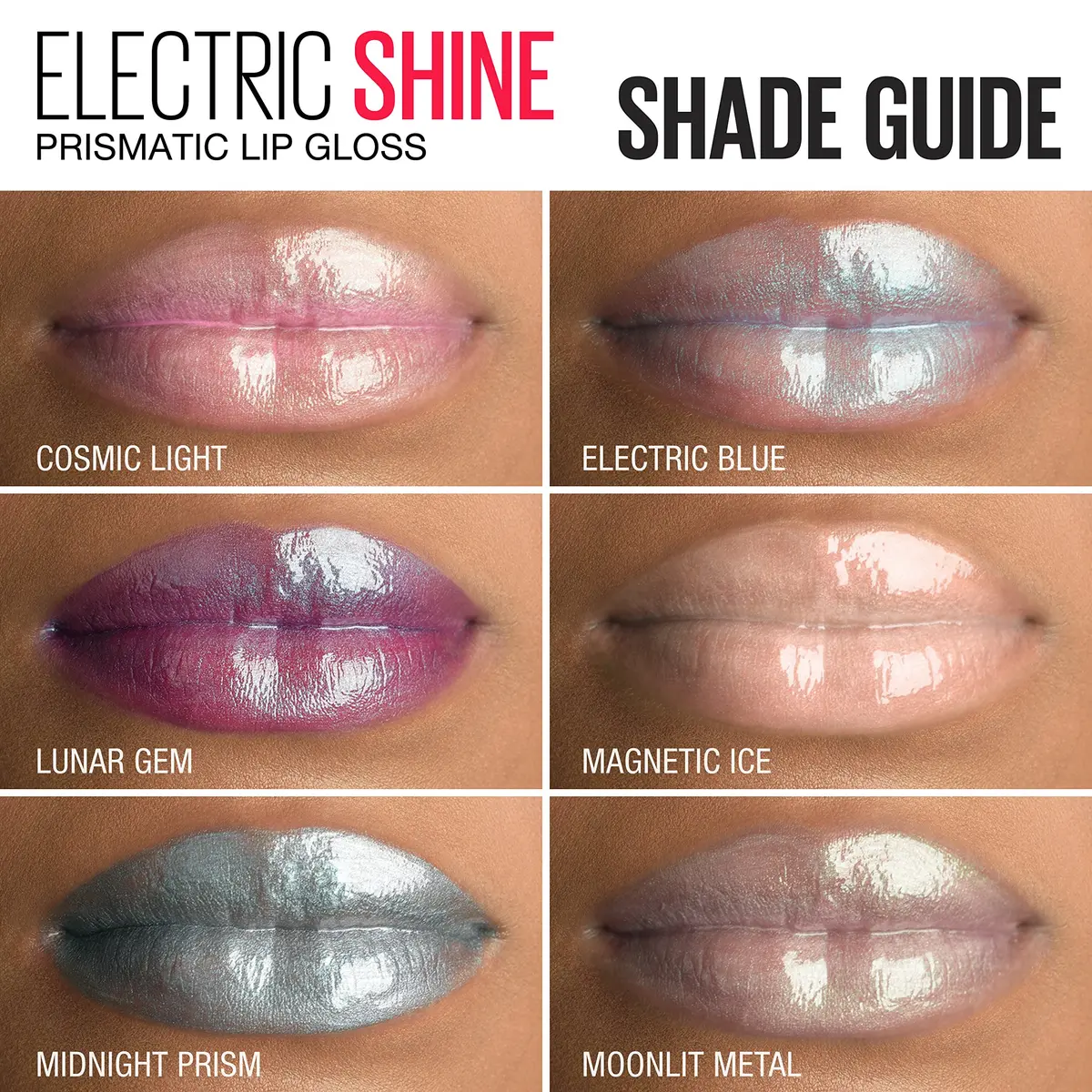 Maybelline New York Lip Studio Electric Shine Prismatic Lip Gloss Makeup, Electric Blue, 15ml (0.5 Fl Oz) | Holographic Shine - view 7