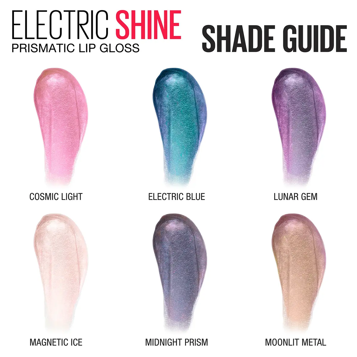 Maybelline New York Lip Studio Electric Shine Prismatic Lip Gloss Makeup, Electric Blue, 15ml (0.5 Fl Oz) | Holographic Shine - view 8