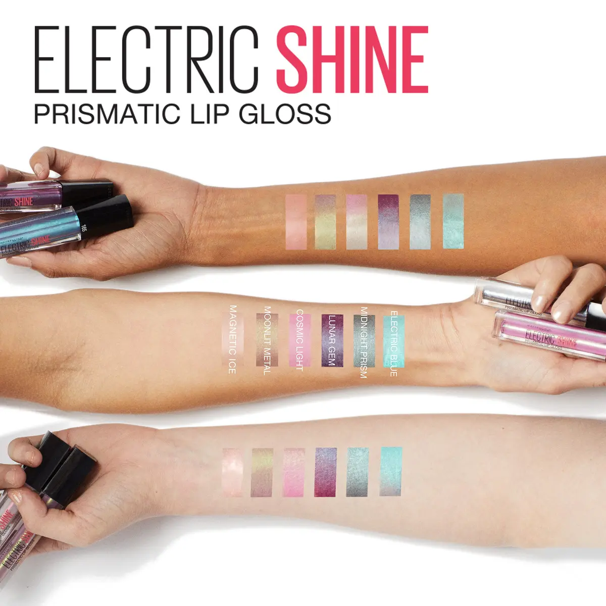 Maybelline New York Lip Studio Electric Shine Prismatic Lip Gloss Makeup, Electric Blue, 15ml (0.5 Fl Oz) | Holographic Shine - view 9