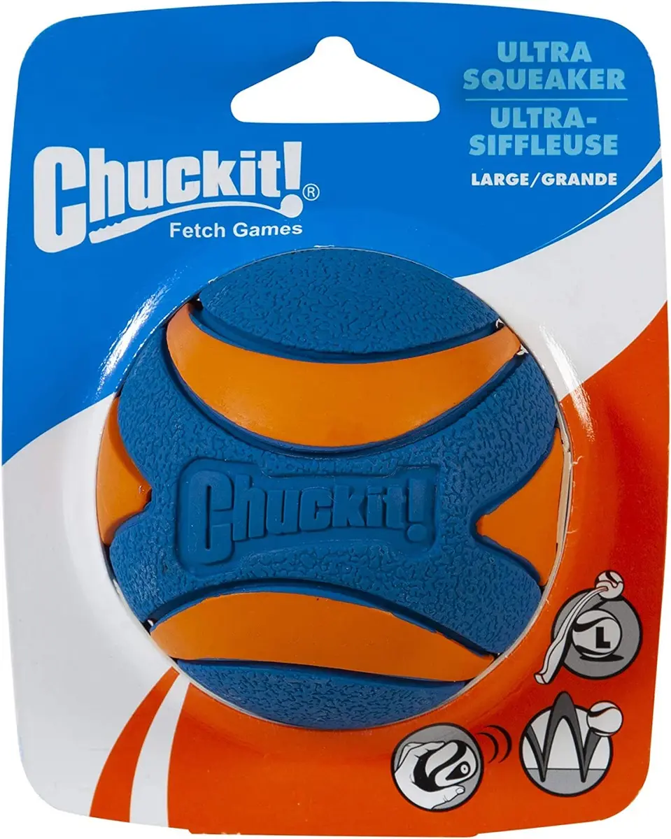 Chuckit! Ultra Squeaker Ball Large | Durable Rubber Fetch Toy for Dogs - view 7