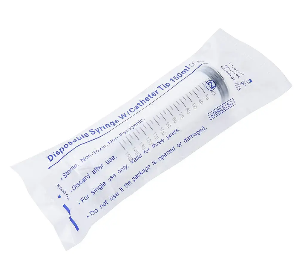 A AKRAF 150ml Large Plastic Syringe with Latex Plunger | Pack of 6 for Labs & Dispensing - view 5