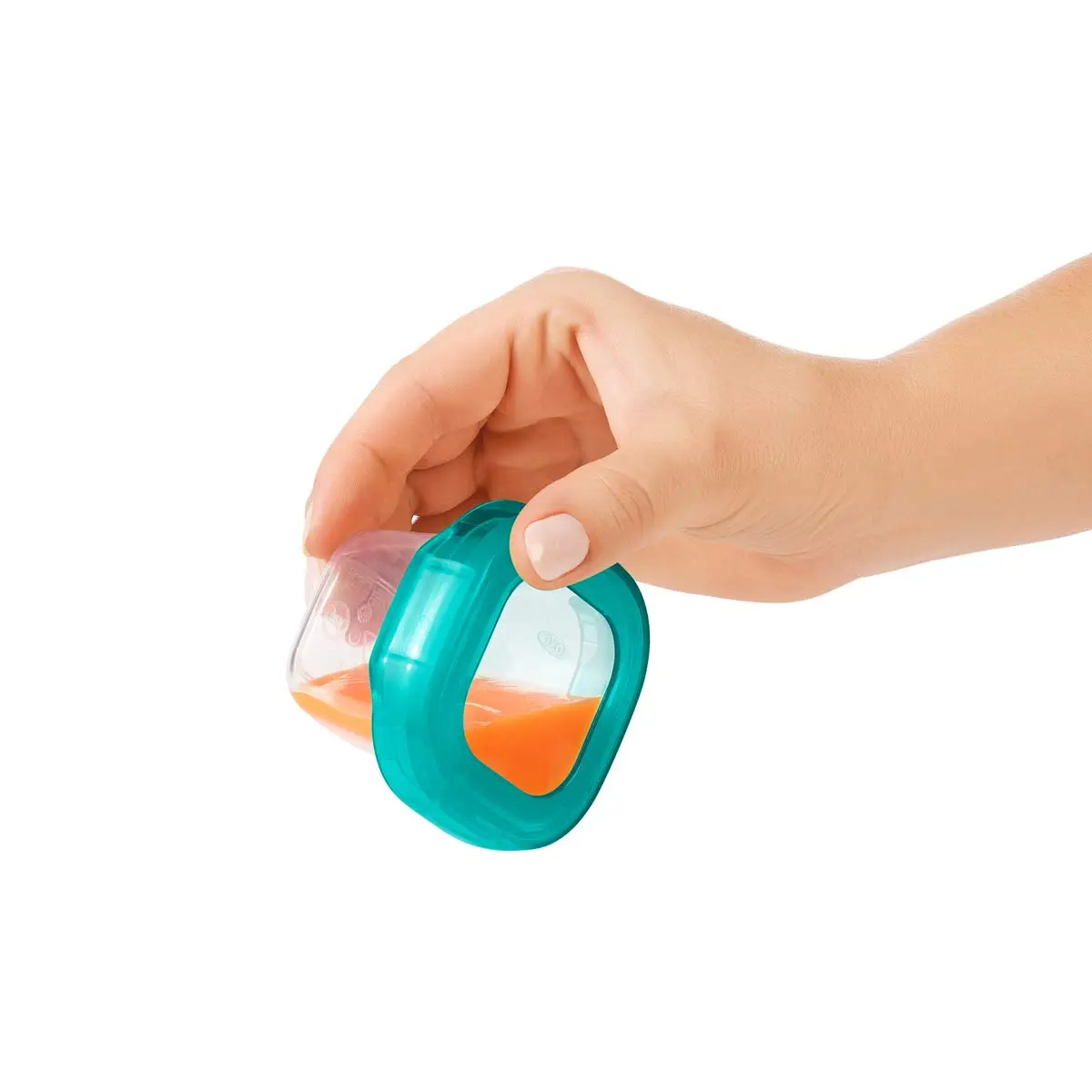 OXO Tot Baby Blocks Freezer Storage Containers 2 Oz (60 ml) - Teal | BPA-Free, Airtight, Leak-Proof - view 4