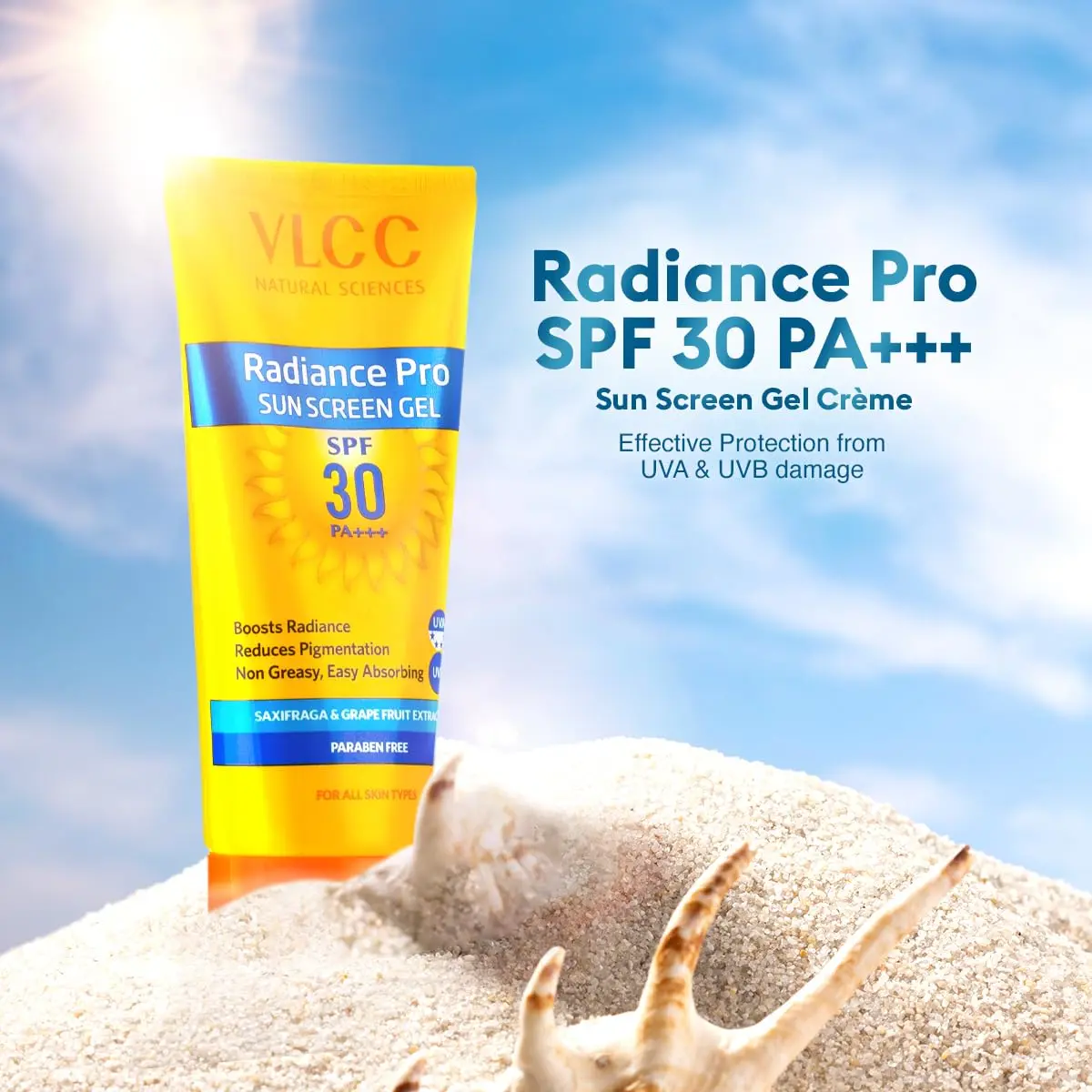 VLCC Radiance Pro SPF 30 PA+++ Sun Screen Gel 50ml (1.69 Fl Oz) | Broad Spectrum Protection for Indian Summer - view 2