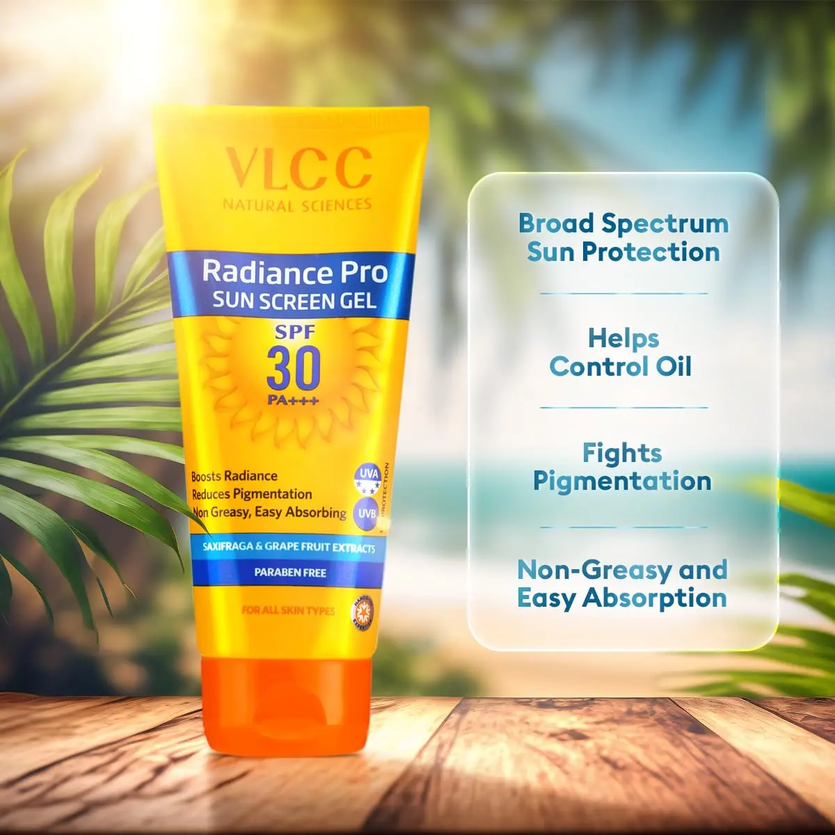 VLCC Radiance Pro SPF 30 PA+++ Sun Screen Gel 50ml (1.69 Fl Oz) | Broad Spectrum Protection for Indian Summer - view 4