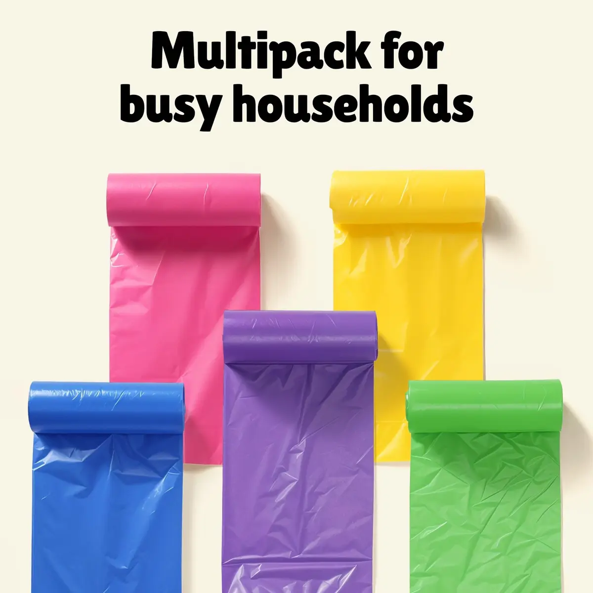FORID 2.6 Gallon Colored Trash Bags | Extra Thick, Odorless, Multi-Colored, 150 Bags - view 6
