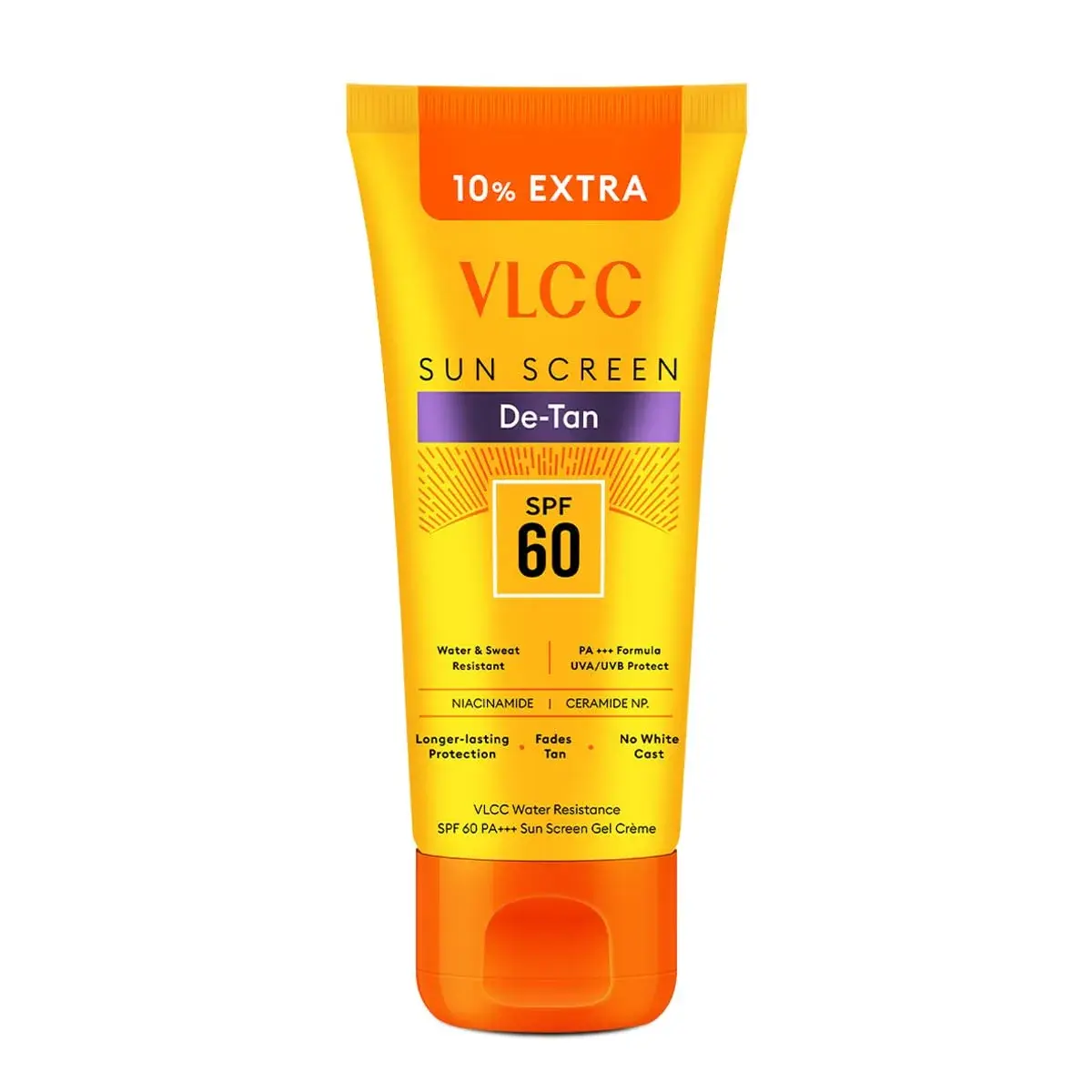 VLCC SPF60 Sunscreen Gel Creme 100gm (3.55 oz) | Water Resistant Formula for All Skin Types - main product image