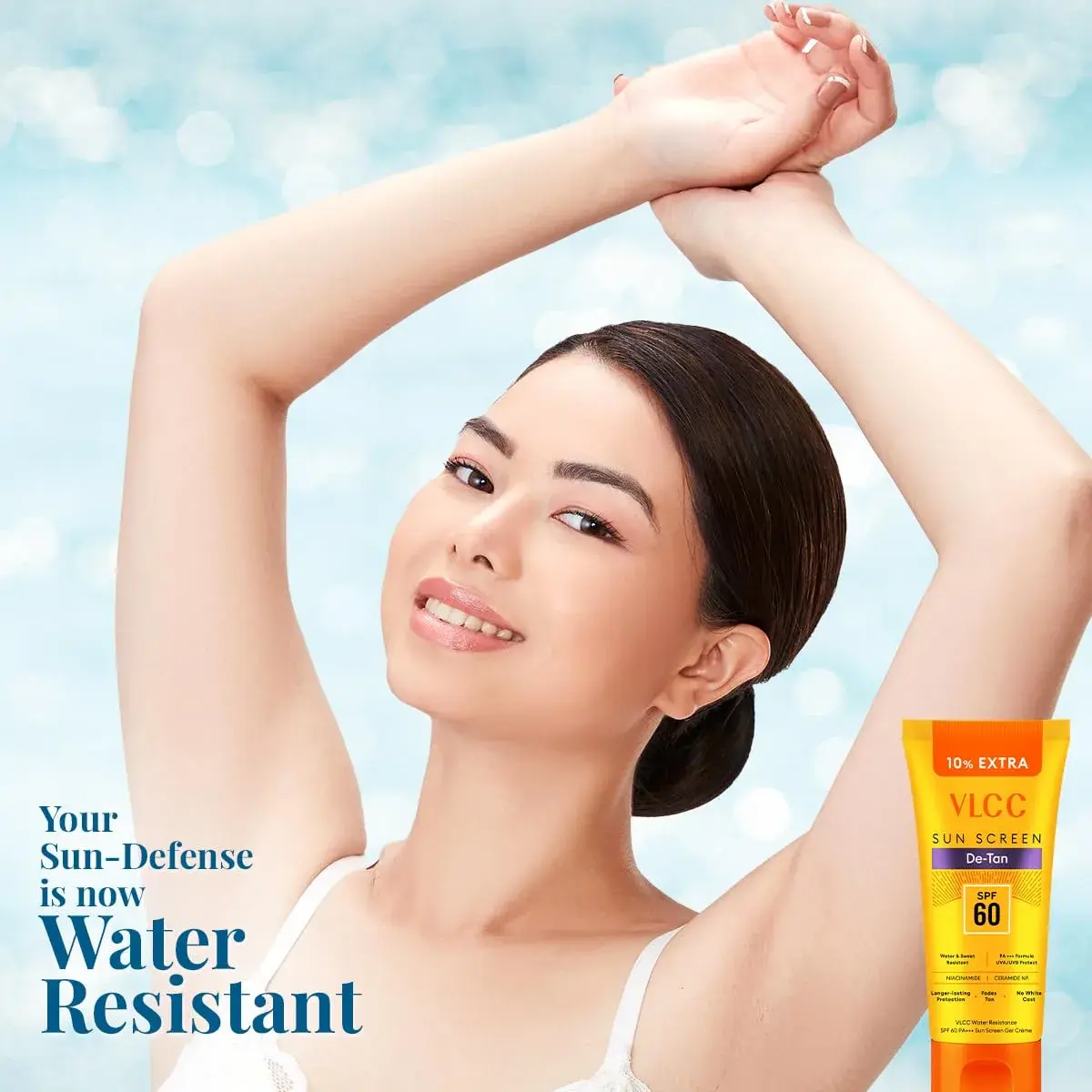 VLCC SPF60 Sunscreen Gel Creme 100gm (3.55 oz) | Water Resistant Formula for All Skin Types - view 7