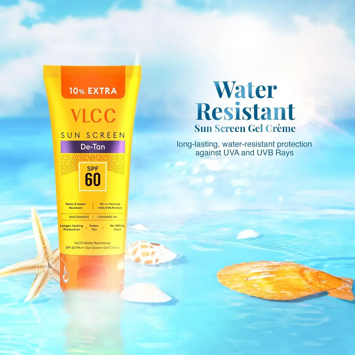 VLCC SPF60 Sunscreen Gel Creme 100gm (3.55 oz) | Water Resistant Formula for All Skin Types - view 3