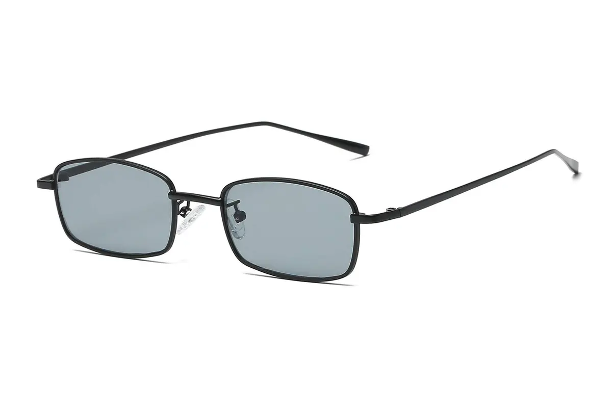 FEISEDY Vintage Small Rectangle Sunglasses Women Men Retro Trendy Square Metal Frame Sun Glasses 52mm (2.05in) | UV400 Protection - main product image