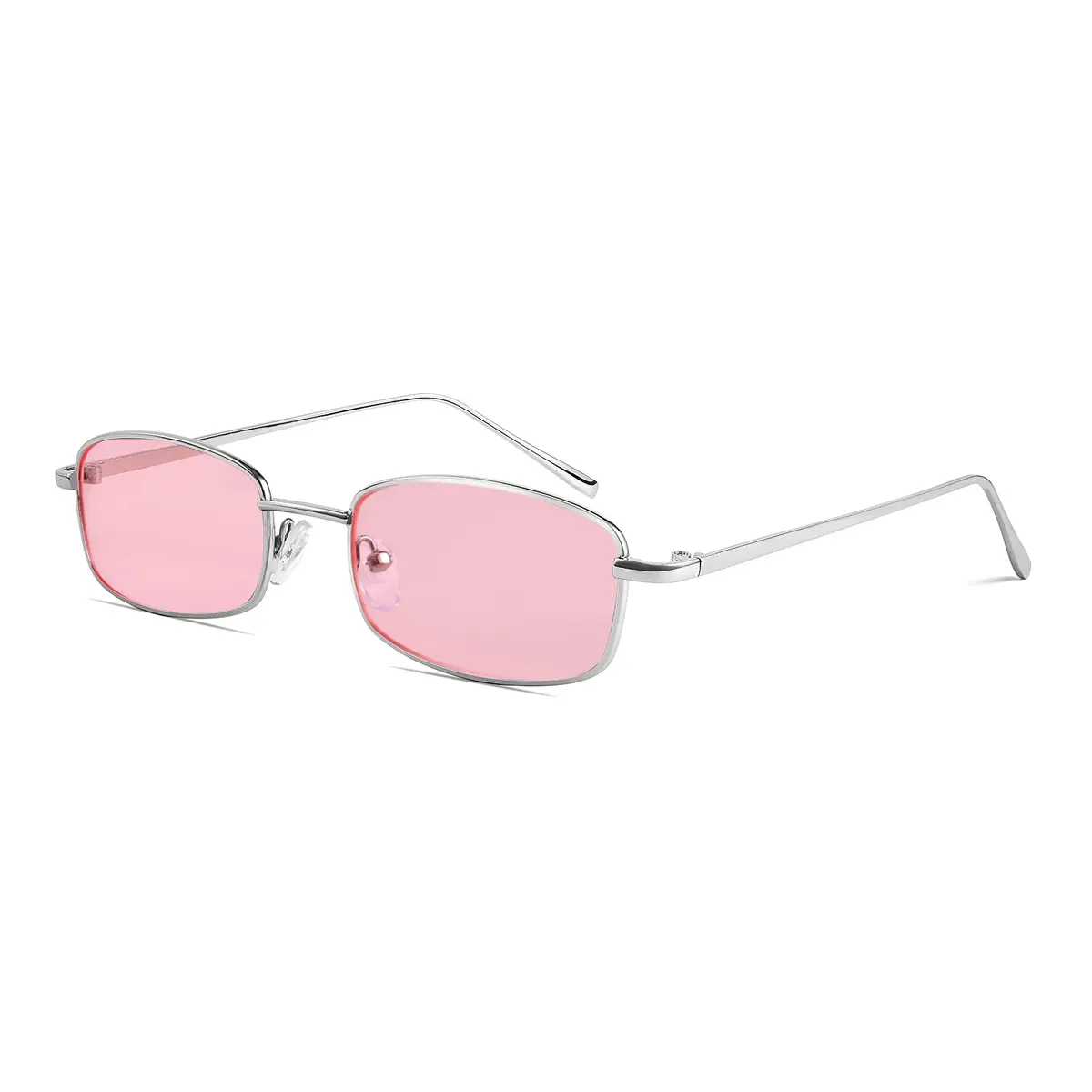 FEISEDY Vintage Small Rectangle Sunglasses Women Men Retro Trendy Square Metal Frame Sun Glasses B2295 | UV400 Protection - main product image