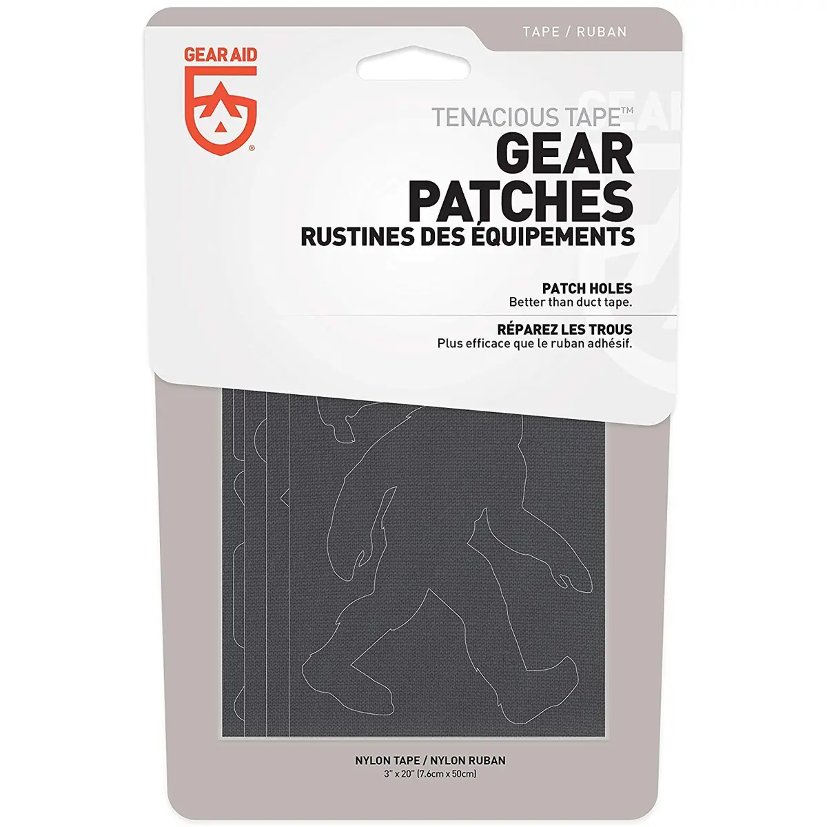 GEAR AID Tenacious Tape Repair Patches – Peel-and-Stick Nylon Gear Patches for Jackets, Tents, Sleeping Bags, Backpacks, Outdoors, 3”x20” | Instant Gear Fix - view 2