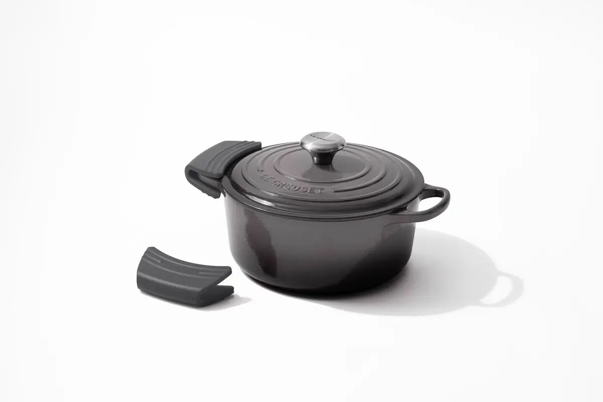 Le Creuset Silicone Handle Grips Set of 2, 12.7cm (5") x 6.35cm (2.5") | Protect Hands While Cooking - view 3