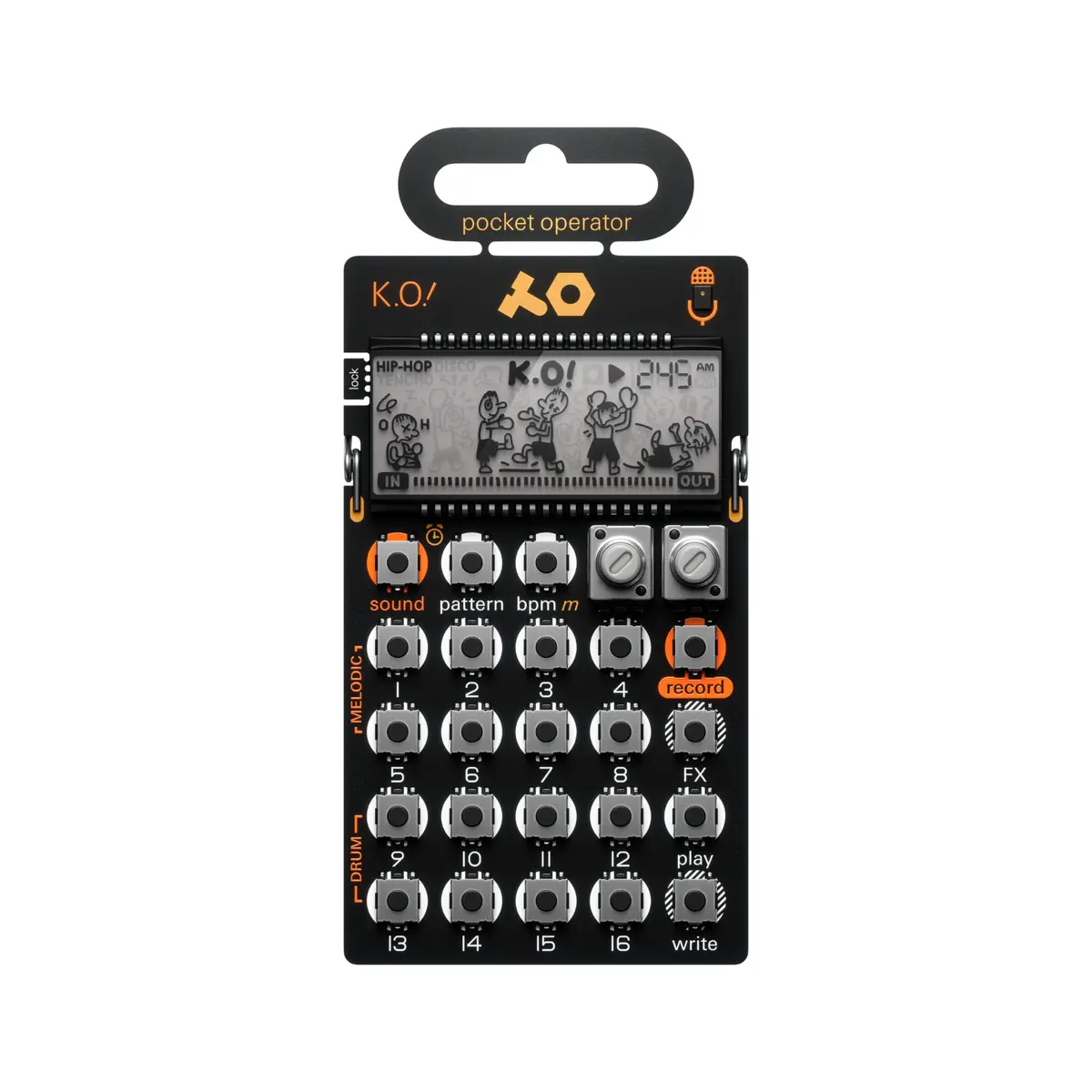 Teenage Engineering PO-33 K.O. Micro Sampler & Drum Machine | 40s Sample Memory, Built-in Mic, Sequencer & Effects - main product image