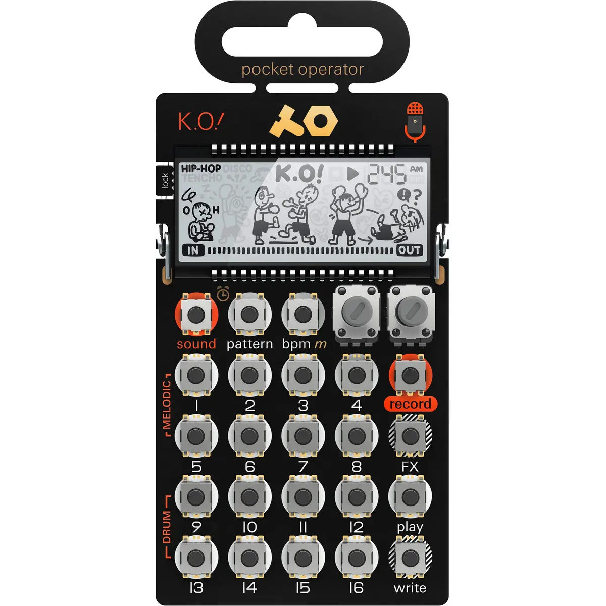 Teenage Engineering PO-33 K.O. Micro Sampler & Drum Machine | 40s Sample Memory, Built-in Mic, Sequencer & Effects - view 4