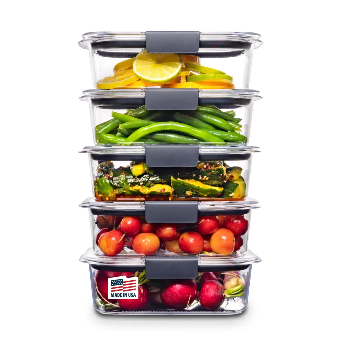 Rubbermaid Brilliance Tritan Food Storage Containers 3.2 Cup (10-Piece Set) | Leak-Proof Meal Prep & Leftovers - main product image