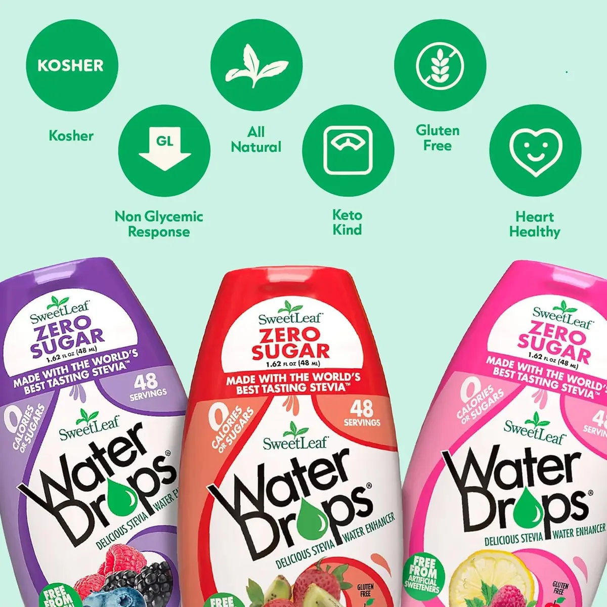 SweetLeaf Water Flavoring Drops, Variety Pack - 1.62 Fl Oz, Pack of 6 | Zero Calorie, Sugar Free, Keto Friendly - view 5