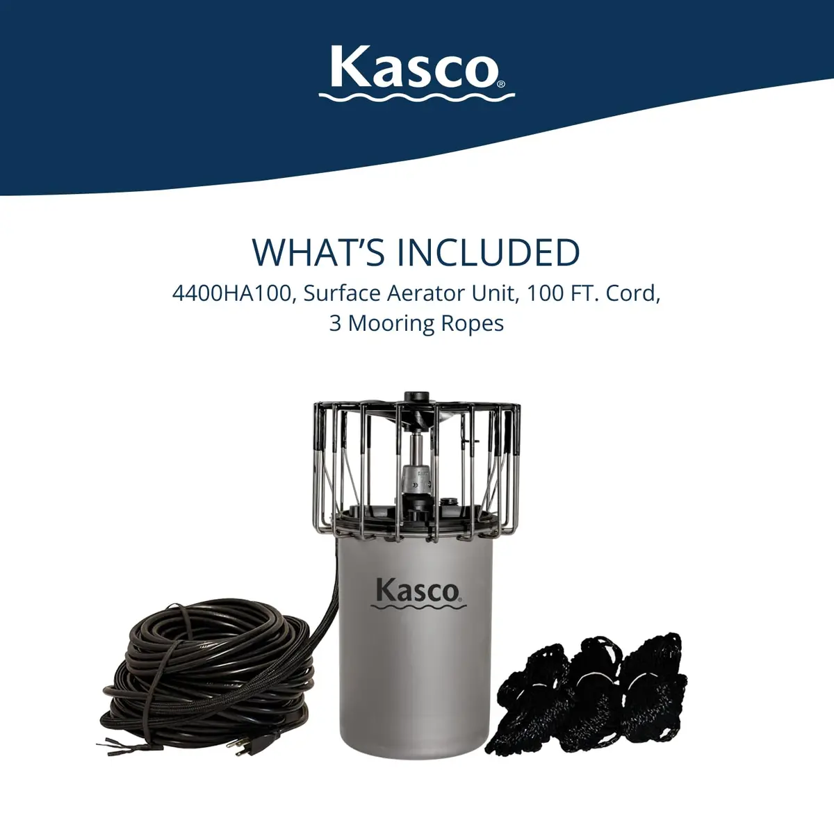 Kasco 1HP Surface Aerator 240V | Efficient Pond Oxygenation, 100ft Power Cord (Float Not Included) - view 2