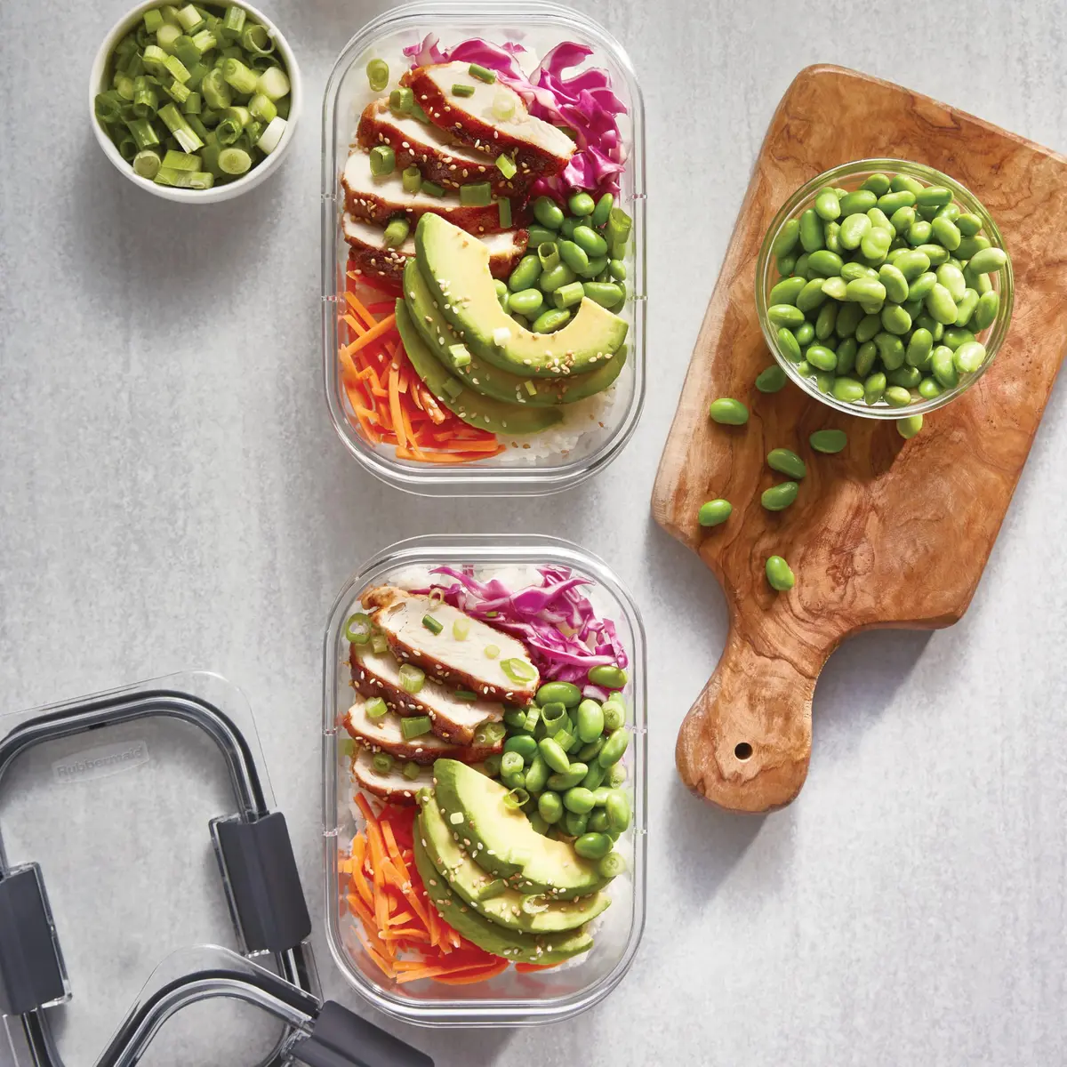 Rubbermaid Brilliance Airtight Food Storage Containers with Lids, Set of 4 (4.7 Cup / 1.1 Litre), BPA-Free Plastic | Stackable Pantry Organizers - view 5