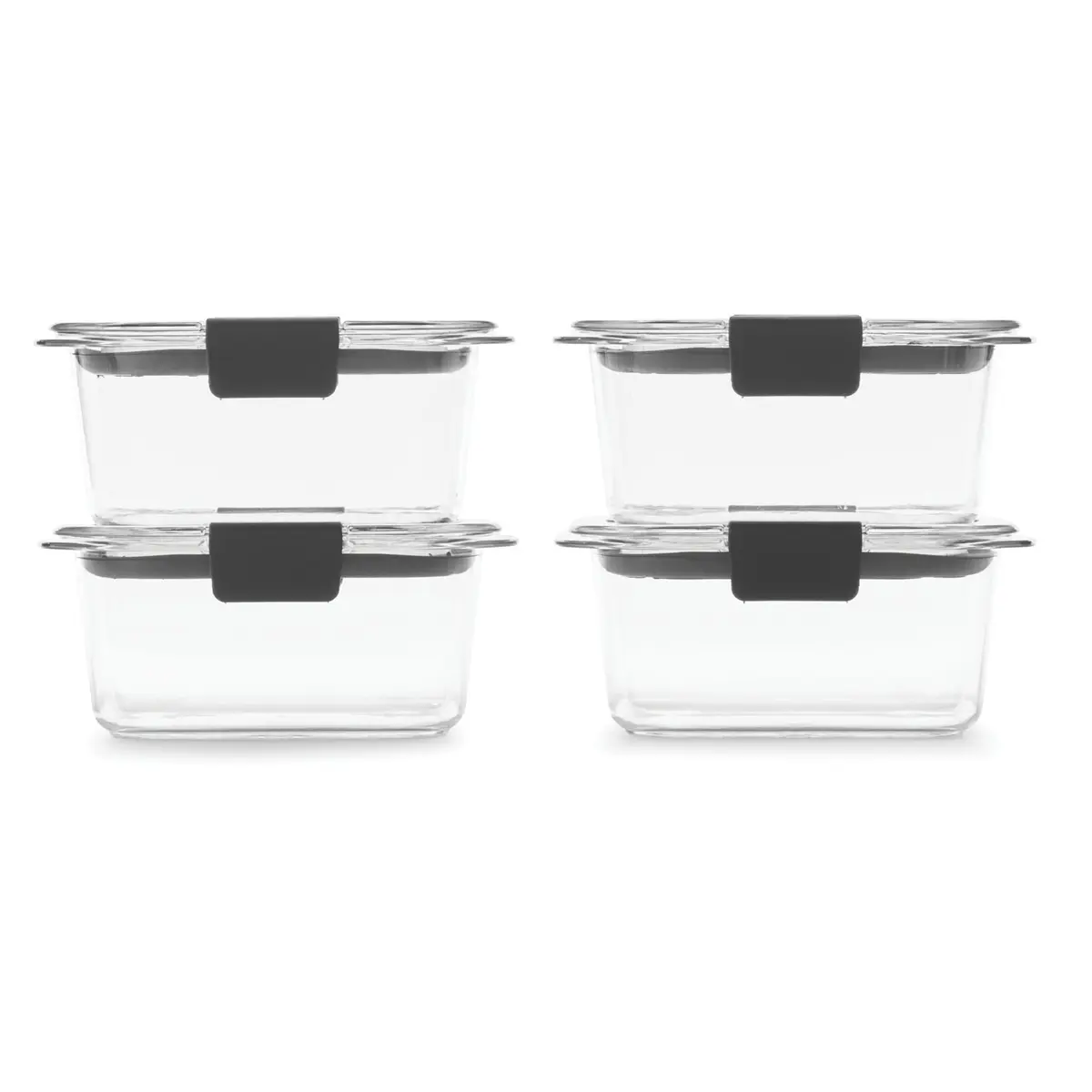 Rubbermaid Brilliance Airtight Food Storage Containers with Lids, Set of 4 (4.7 Cup / 1.1 Litre), BPA-Free Plastic | Stackable Pantry Organizers - view 2