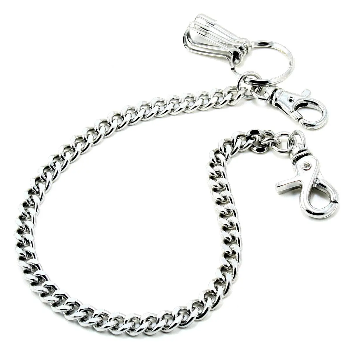 Double K Wallet Chain 21" Silver | Heavy Duty Trucker Style (70-120 chars) - main product image