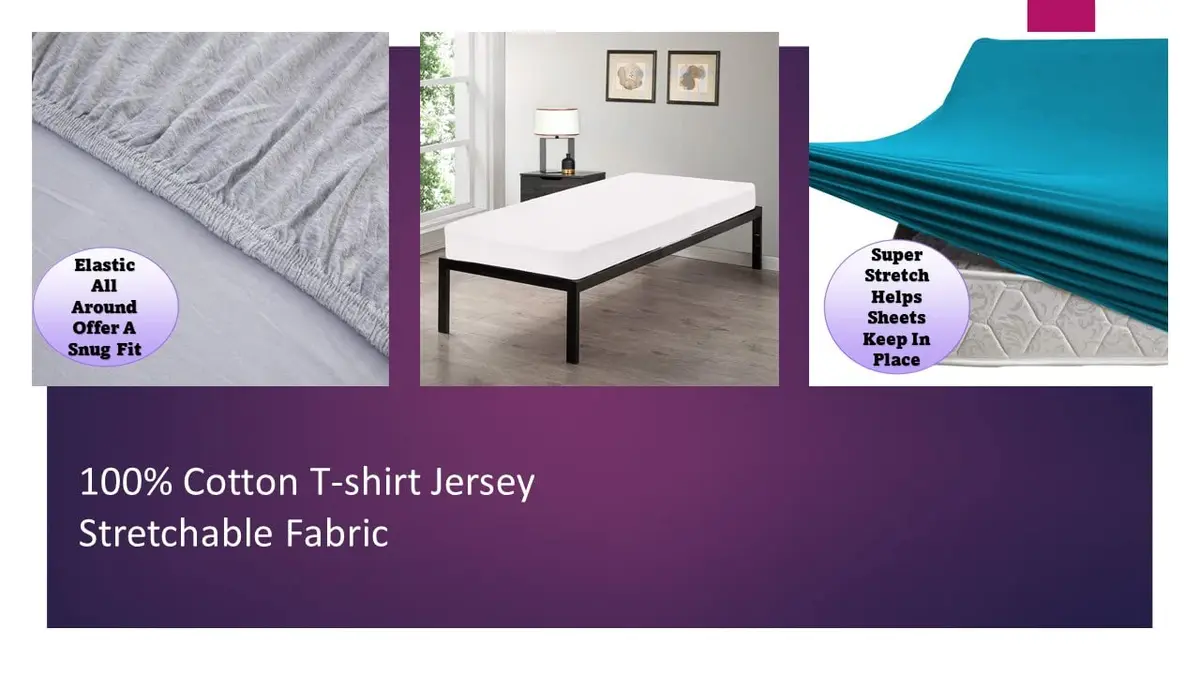 Gilbin Jersey Knit Cotton Fitted Cot Sheet 30" x 75" | Soft, Cool, Wrinkle-Free for Camp & RV Beds - view 2