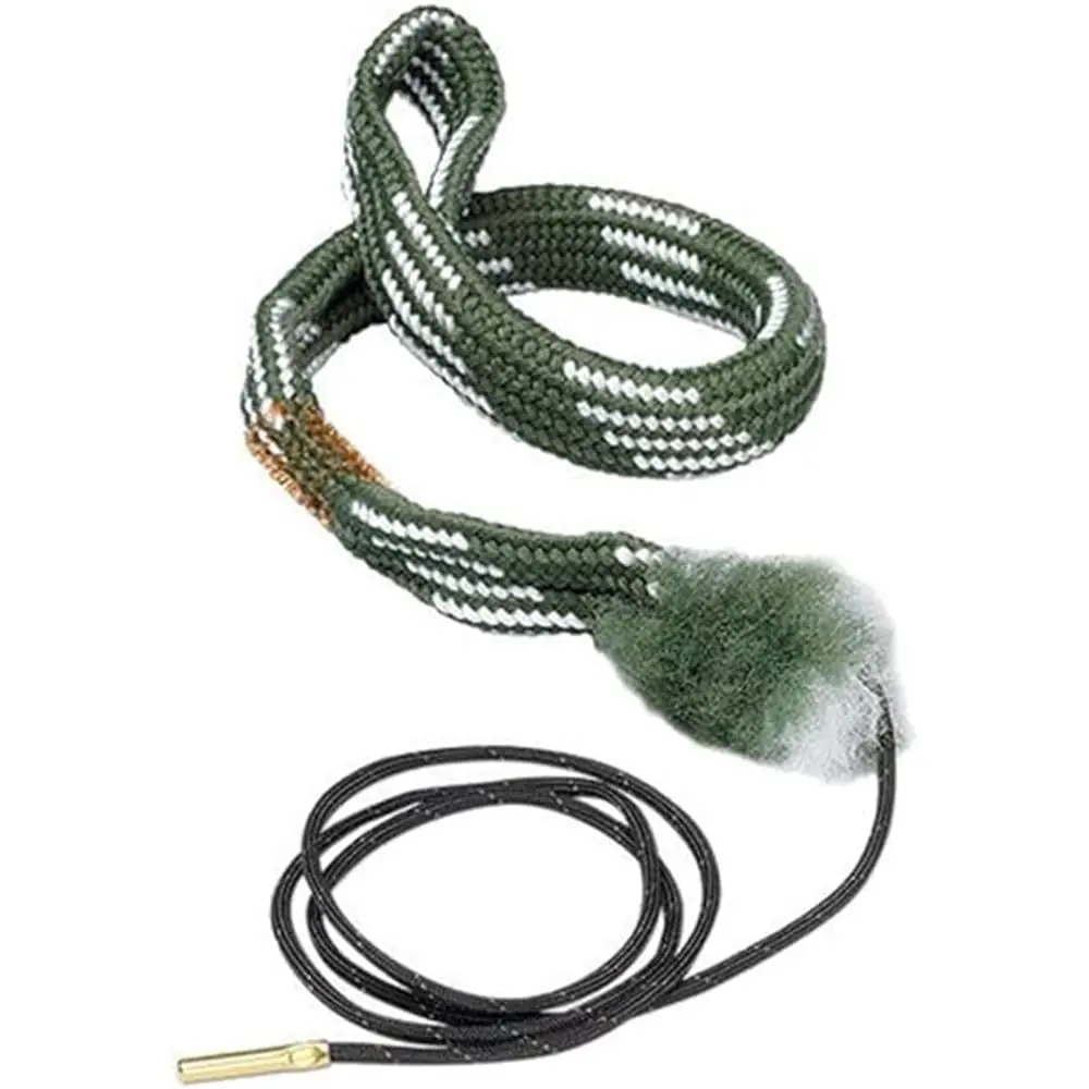 Hoppe's BoreSnake Rifle Bore Cleaner with Den, 6mm, .240-.243 | Fastest cleaning solution with bronze brush, reusable case, and den handle - main product image