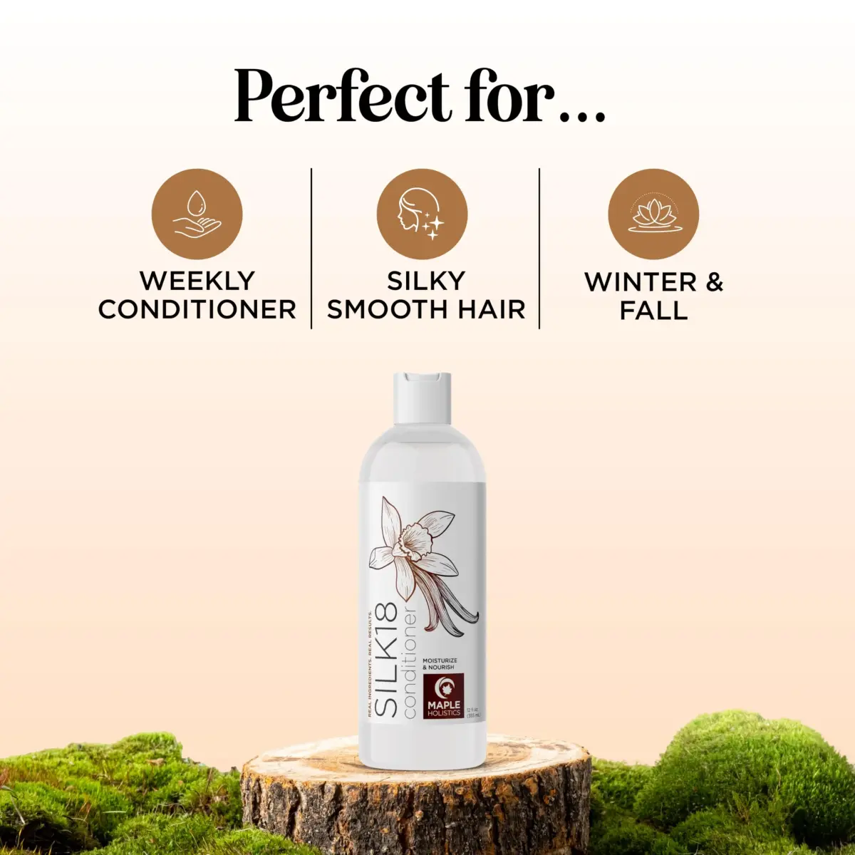 Maple Holistics Silk18 Conditioner for Damaged Hair - 355ml (12 Fl Oz) | Deeply Nourishing for Dry, Curly, and Frizzy Hair - view 7