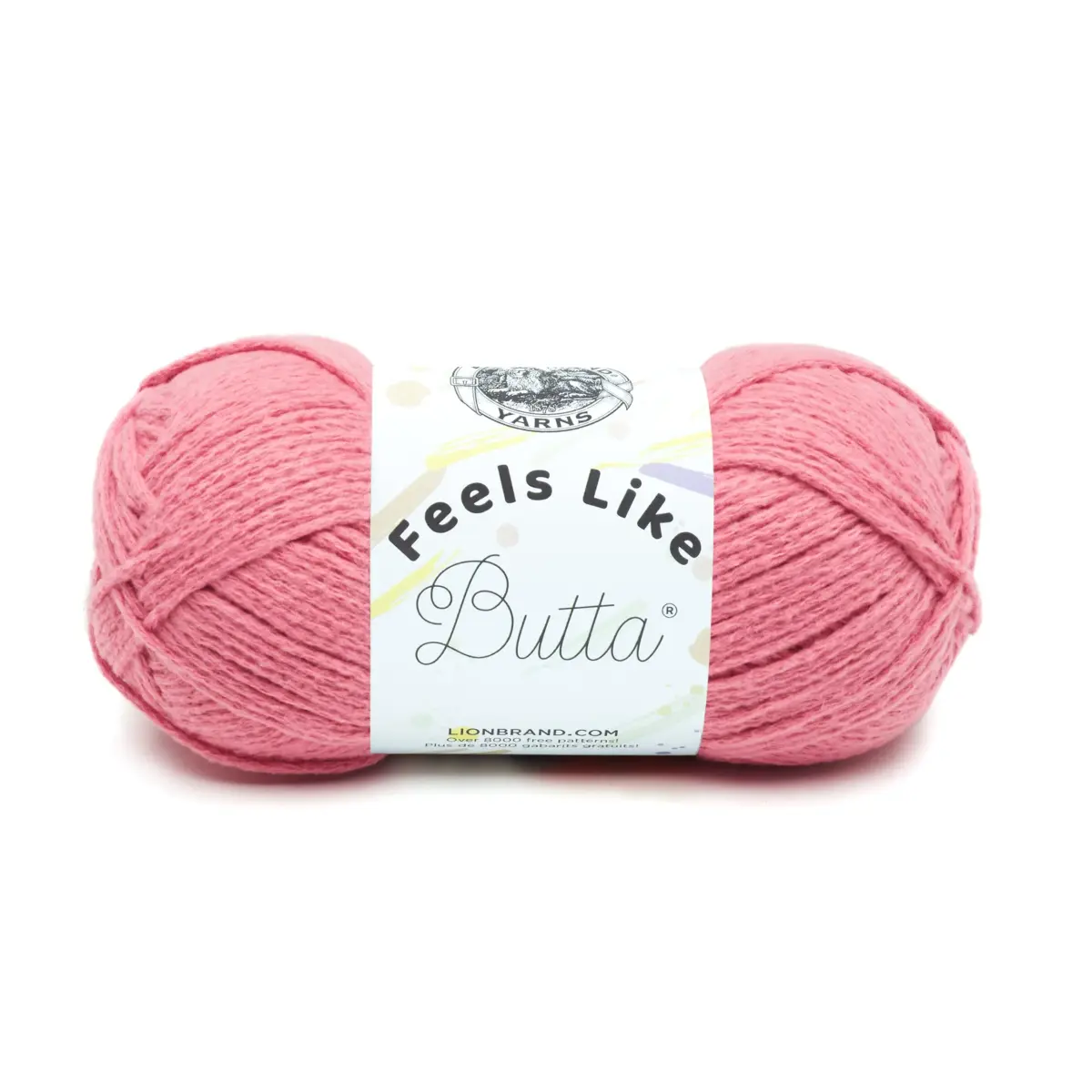 Lion Brand Feels Like Butta Yarn, Dusty Pink, 100g Skein - OEKO-TEX Certified Polyester - main product image