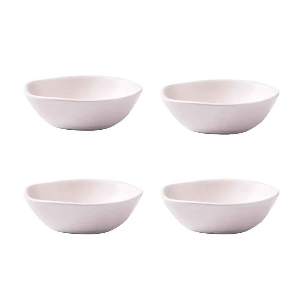 SOCOSY Classic Matte Ceramic Sauce Dishes Sushi Dipping Bowls 3.2'' | Irregular Edged for Kitchen - main product image