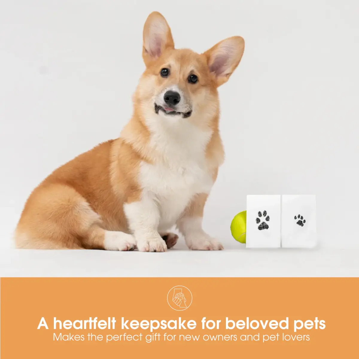 Pearhead Paw Print Clean Touch Ink Pad Kit for Dogs and Cats, Black Ink, 1 Pad & 2 Cards | Mess-Free Pet Keepsake - view 5