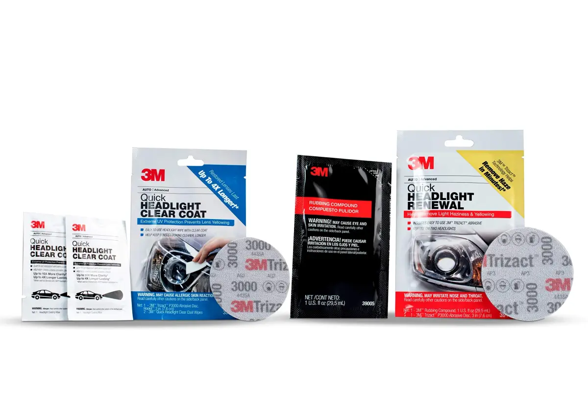 3M Quick Headlight Clear Coat Kit 156 g (5.5 oz) | Cleans and Prevents Lens Yellowing - view 3