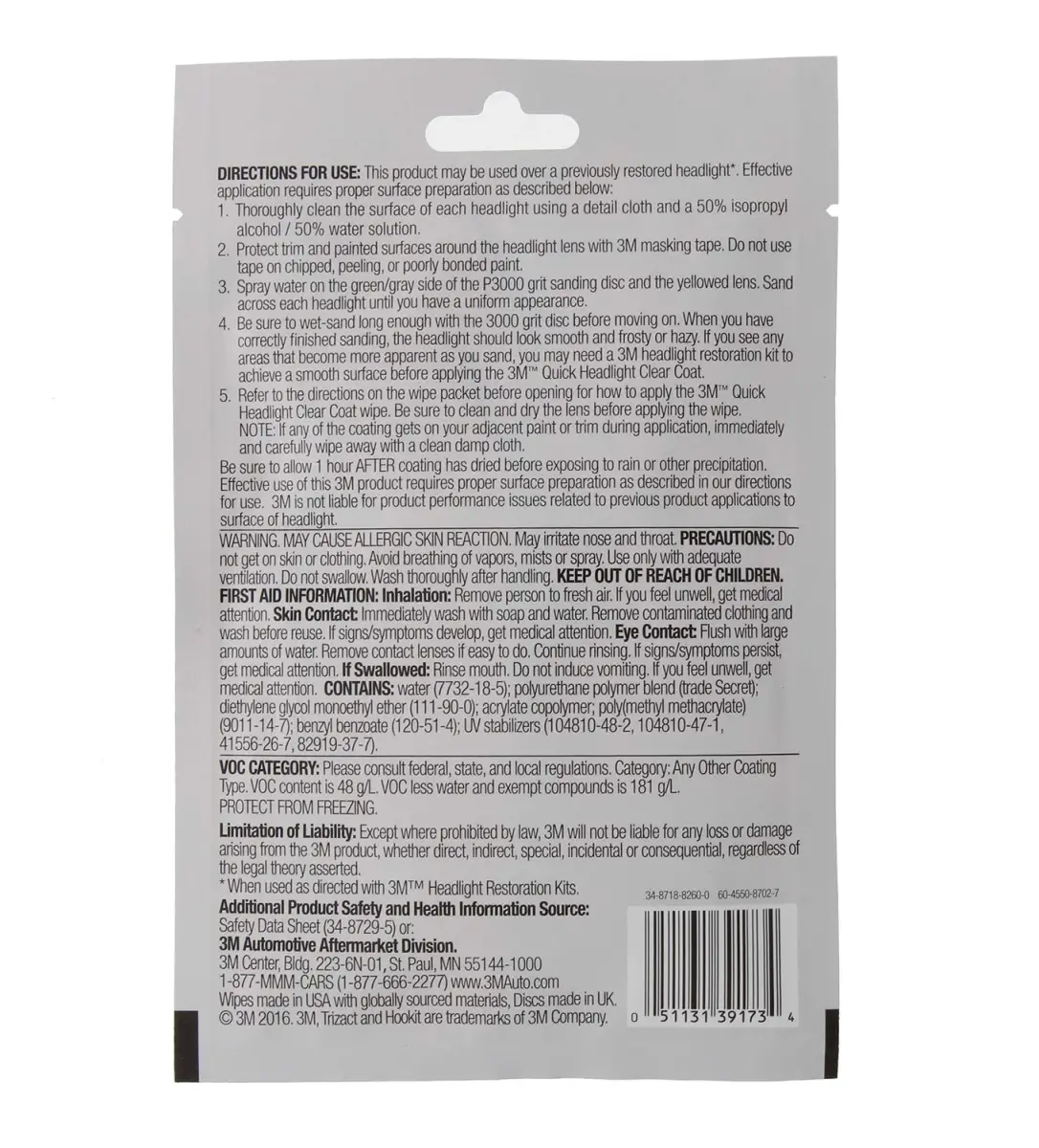 3M Quick Headlight Clear Coat Kit 156 g (5.5 oz) | Cleans and Prevents Lens Yellowing - view 4