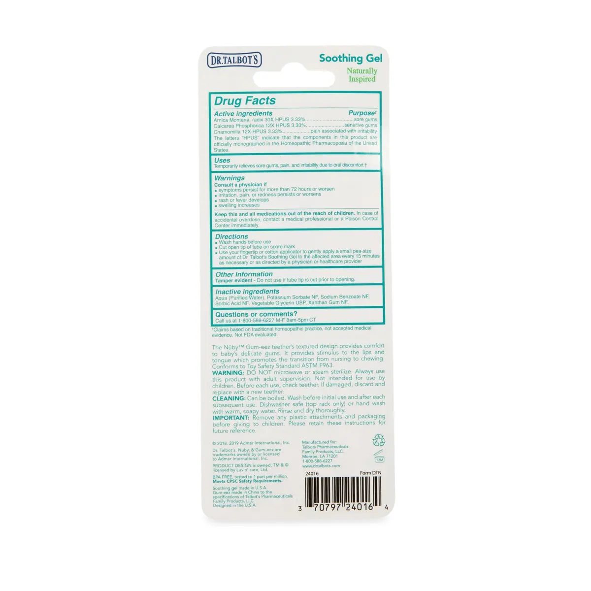 Dr. Talbot's Soothing Gel + Gum-EEZ Teether Combo, 0.53 fl oz | Baby Teething Relief for 0+ Months - view 7