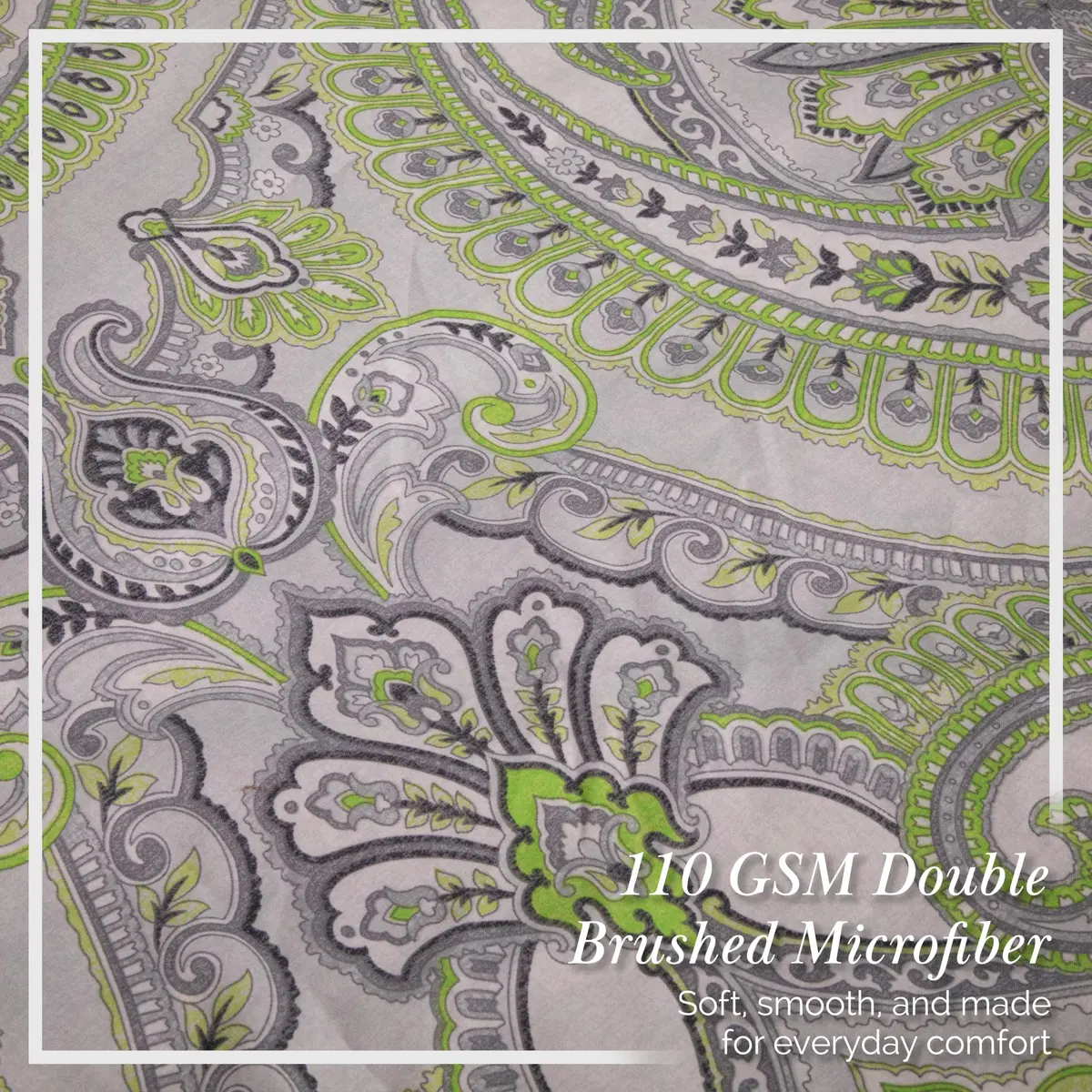 Southshore Fine Living, Inc. Oversized Twin Extra Long Comforter Set | Green Comforters, Microfiber, 69" x 98" - view 4