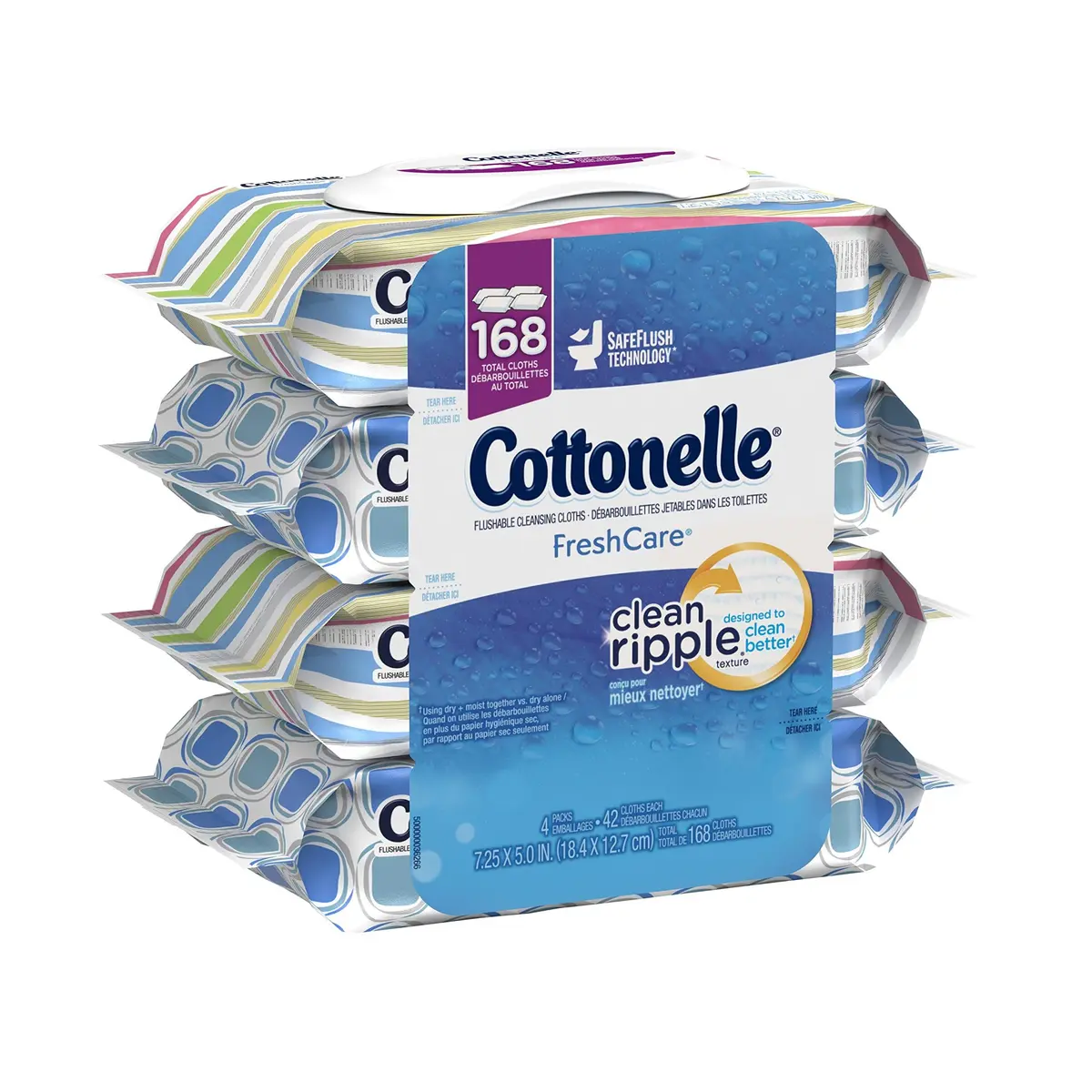 Cottonelle Fresh Care Flushable Cleansing Cloths 42 Sheets | Gentle, Septic Safe & Portable - view 2