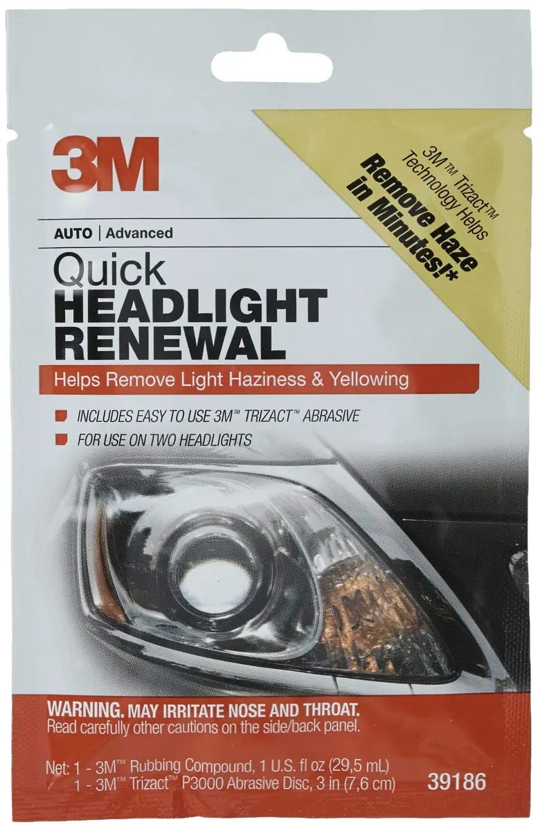 3M Quick Headlight Renewal Kit 29ml (1 Fl Oz) | Removes Haziness & Yellowing - main product image