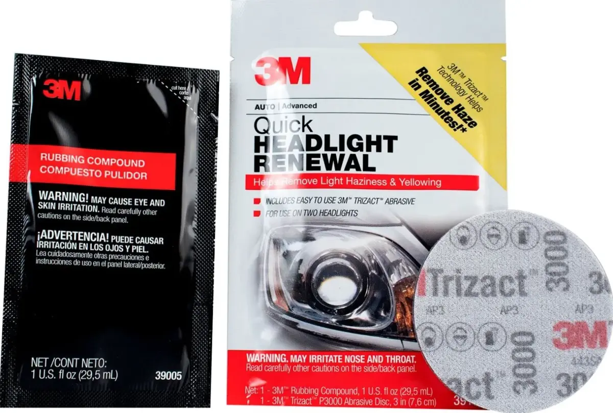 3M Quick Headlight Renewal Kit 29ml (1 Fl Oz) | Removes Haziness & Yellowing - view 2