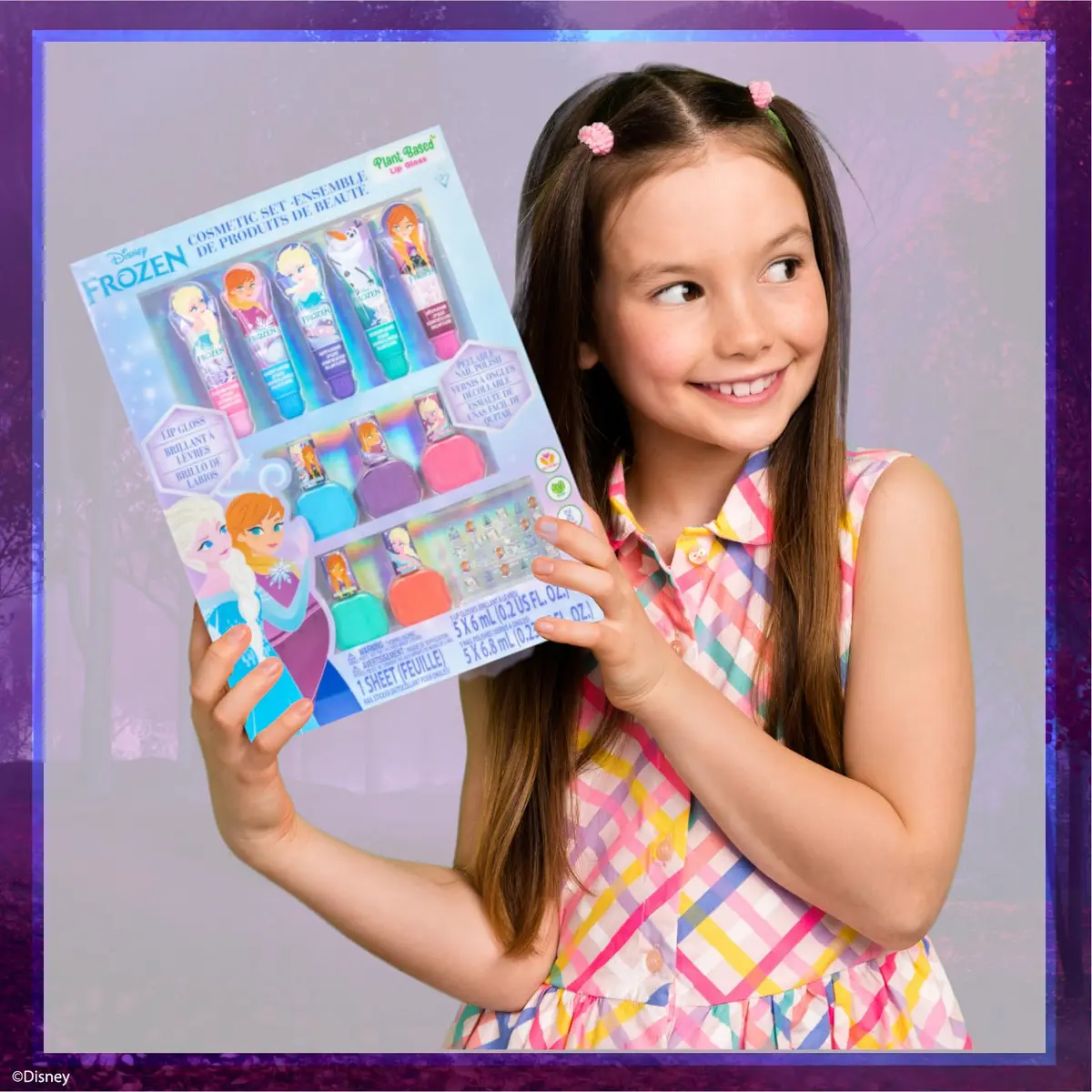 Townley Girl Disney Frozen Kids Lip Gloss & Nail Polish Set Age 3+ | Safe, Water-Based, Non-Toxic - view 7