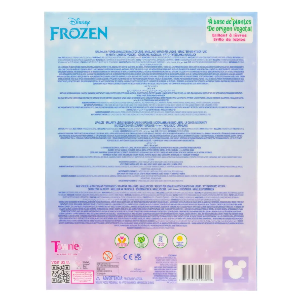Townley Girl Disney Frozen Kids Lip Gloss & Nail Polish Set Age 3+ | Safe, Water-Based, Non-Toxic - view 8