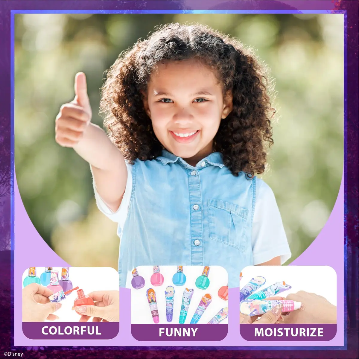 Townley Girl Disney Frozen Kids Lip Gloss & Nail Polish Set Age 3+ | Safe, Water-Based, Non-Toxic - view 3