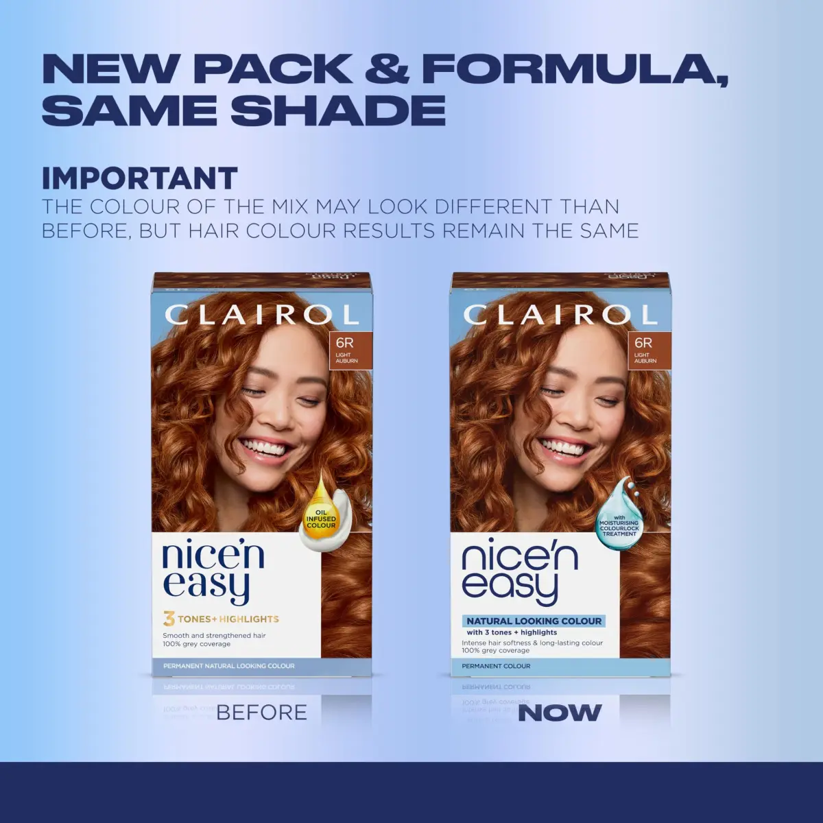 Clairol Nice'n Easy Permanent Hair Dye 6R Light Auburn, 6.26 Fl Oz (Pack of 1) | Rich Auburn Hair Color - view 2