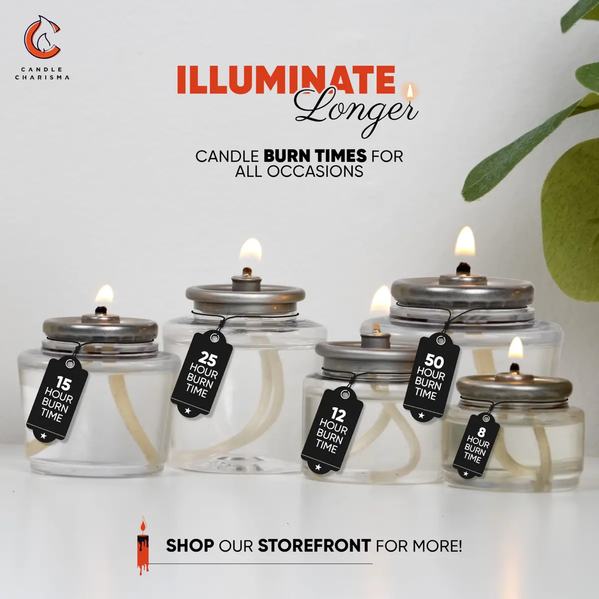Candle Charisma Liquid Candle 60 pcs | 8 Hour Burn Time, Dripless & Smokeless, Clean Burning Fuel - view 6