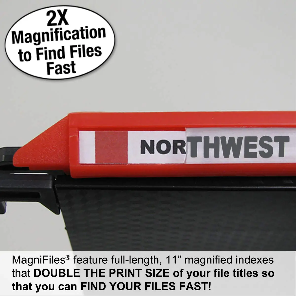 Ultimate Office MagniFile V-Bottom Hanging File Folders, Set of 5 Assorted | Polypropylene, Letter Size, 2" Expansion - view 3